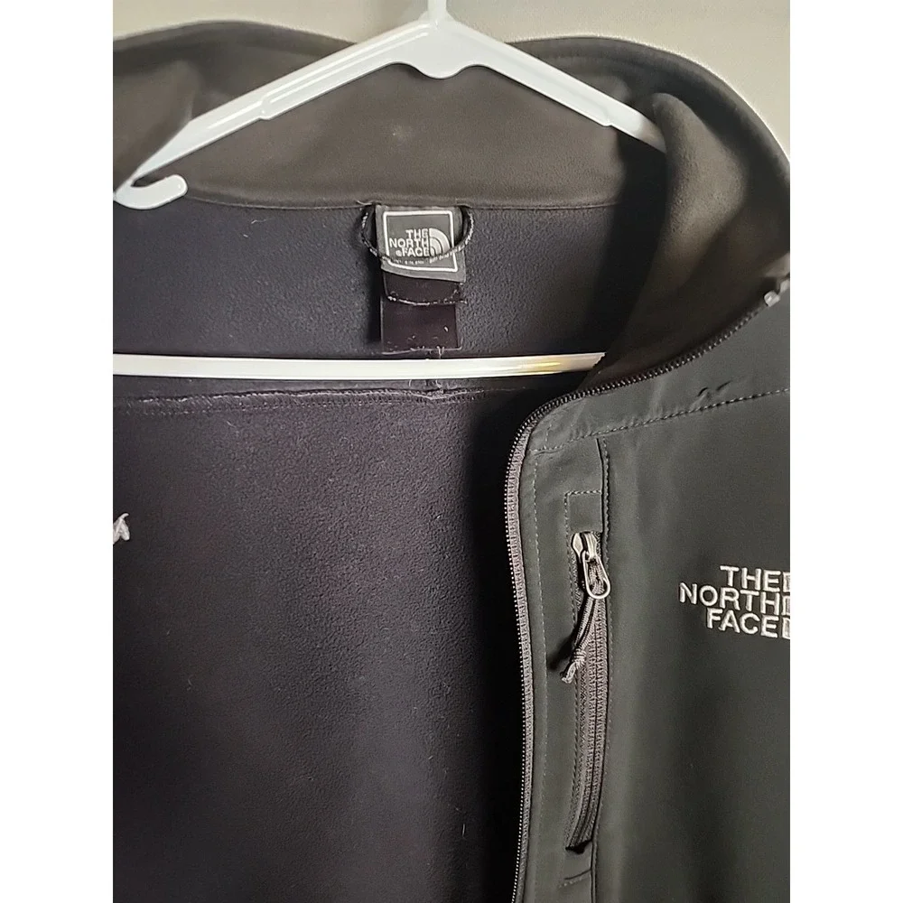 The North Face Apex Bionic Mens Large Black Softshell Windproof Jacket Fleece L